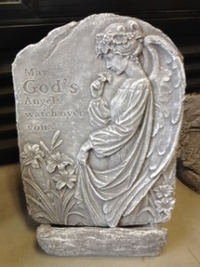 God's Angels Concrete plaque and stand