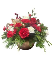 Gold Bulb Arrangement Ceramic Bowl Arrangement  Substitutions Maybe Necessary