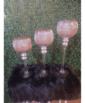 Gold Candle holders (3) Rental
