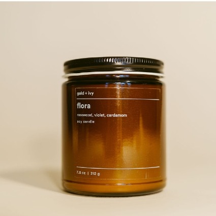 gold + ivy 'Flora' Soy Candle 