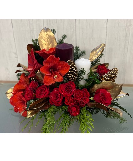Gold Magnolia  one-sided low dish
