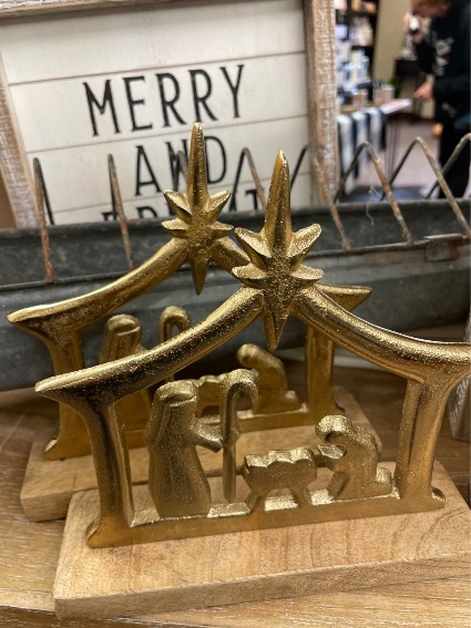 Gold Nativity Scene 