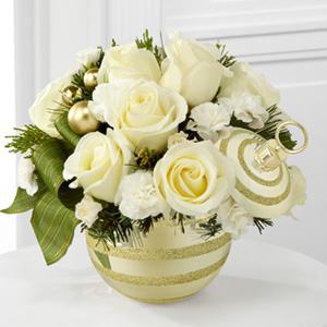 Gold Ornament Christmas Arrangement