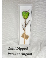Gold Roses Peridot Gold Rose - August Birth Stone Month