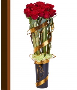 Gold Roses Romantic Floral Design