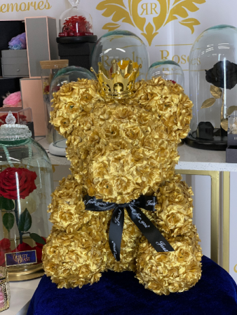 golden rose with teddy