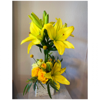 Gold Rush Lily Topiary