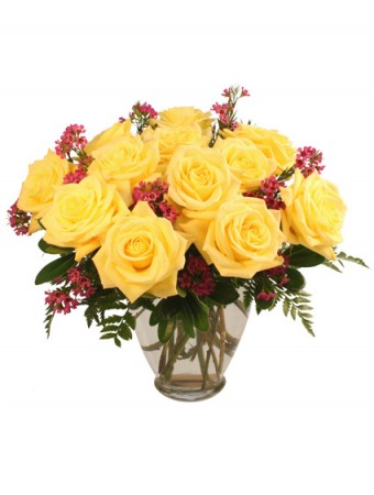 Gold Strike Roses Arrangement in Cary, NC | GCG FLOWER & PLANT DESIGN