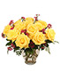 Gold Strike Roses Arrangement