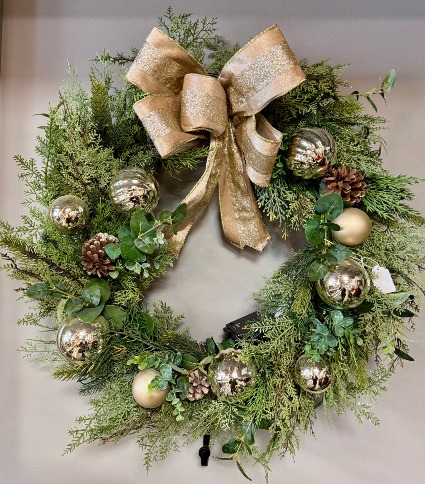 Gold Winter Wreath Silk Wreath