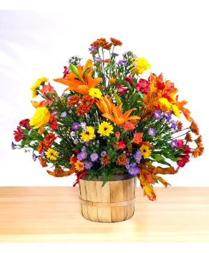 Bobbing for Blooms  Basket Arrangement