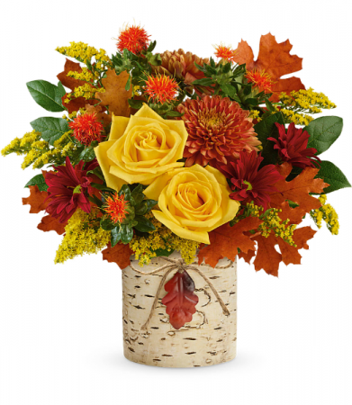Golden Birch Bouquet All-Around Floral Arrangement