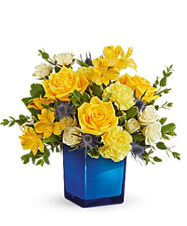 Golden Blue Arrangement in Winnipeg, MB | CHARLESWOOD FLORISTS