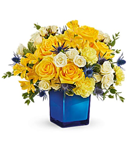 Golden Blue Bouquet 