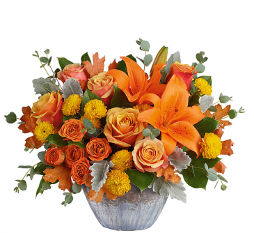 Golden Bounty Centerpiece  in Winnipeg, MB | CHARLESWOOD FLORISTS