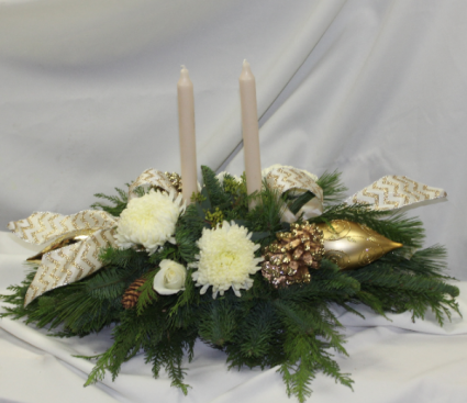 Golden Centerpiece Fresh Floral Design