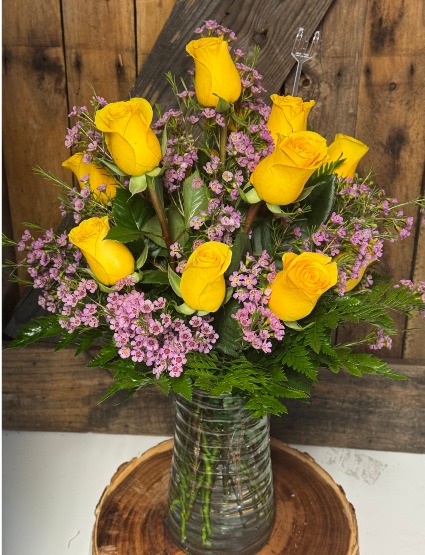 Golden Charm Flower Arrangement