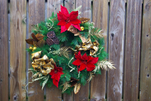 Golden Christmas Silk Wreath in Corner Brook, NL | The Orchid Golden Christmas Silk Wreath in Corner Brook, NL | The Orchid