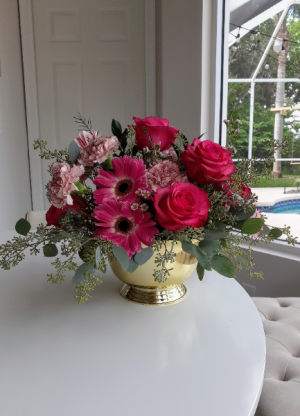 Golden Compote in Delray Beach, FL | Greensical Flowers Gifts & Decor Golden Compote in Delray Beach, FL | Greensical Flowers Gifts & Decor