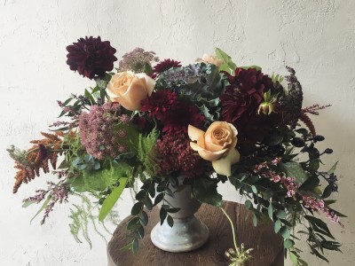 Golden Compote Arrangement