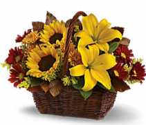 Golden Days Basket Arrangement