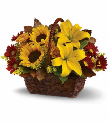 Golden Days Basket Floral Arrangement 