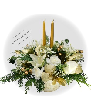 Golden Elegance centerpiece A Ruth Original