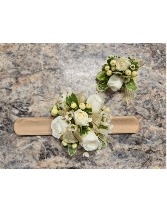 Golden Elegance Corsage & Boutonniere Set