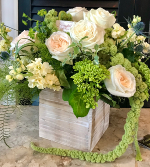 Golden fern box arrangement in Northport, NY | Hengstenberg's Florist Golden fern box arrangement in Northport, NY | Hengstenberg's Florist