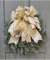 Golden Flurry artificial wreath