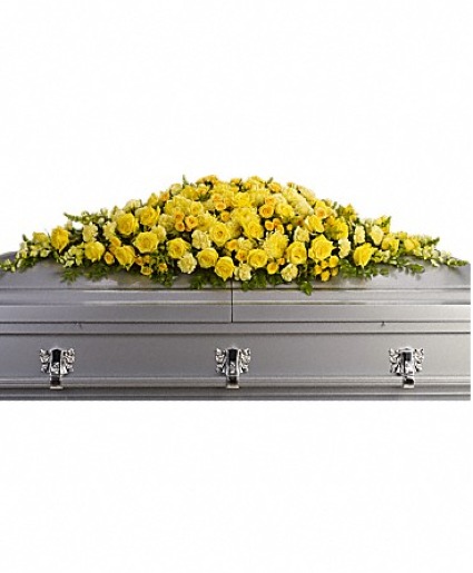Golden Garden Casket Spray
