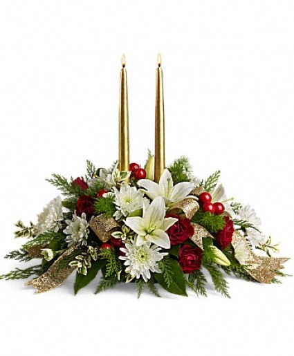 Golden Gathering centerpiece