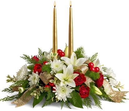 GOLDEN GATHERING HOLIDAY CENTERPIECE