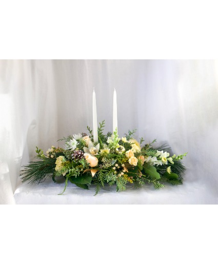 Golden Glow Centerpiece Seasonal Arrangement