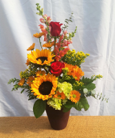 Golden Glow Vase Arrangement