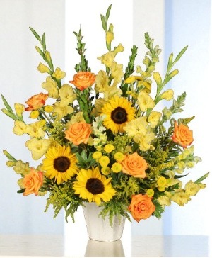 Golden Goodbye Funeral Arrangement