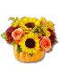 Golden Gourd Pumpkin Bouquet Fresh Arrangement