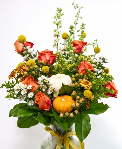 Golden Harmony Vase Arrangement