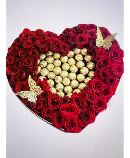 Golden Heart Delight Bouquet Modern