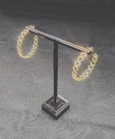 Golden Heart Hoops Jewelry