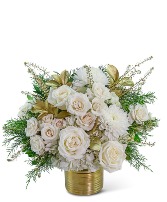 Golden Luxe Winter Flower Arrangement