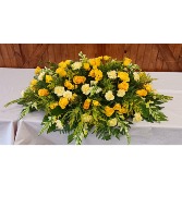 Golden Mourning Casket Spray