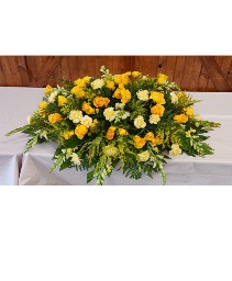 Golden Mourning Casket Spray