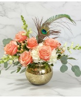 Peachy Peacock Panache Powell Florist Exclusive