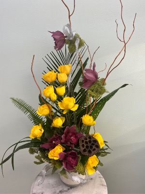 Golden Orchid Elegance By Enchanted Florist of Cape Coral 