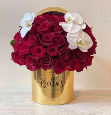 GOLDEN ORCHIDS 50 FRESH ROSES