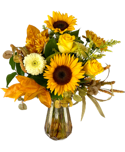 Golden Perfection Floral Arrangement Powell Florist Exclusive