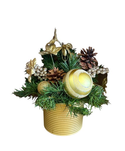 Golden Pine Holiday SILK Arrangement 