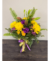 Golden Radience Mums and Lillies