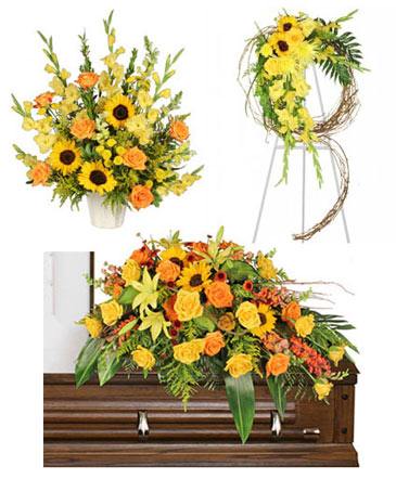 Golden Reflections Sympathy Collection in Miami, FL | FLOWERTOPIA